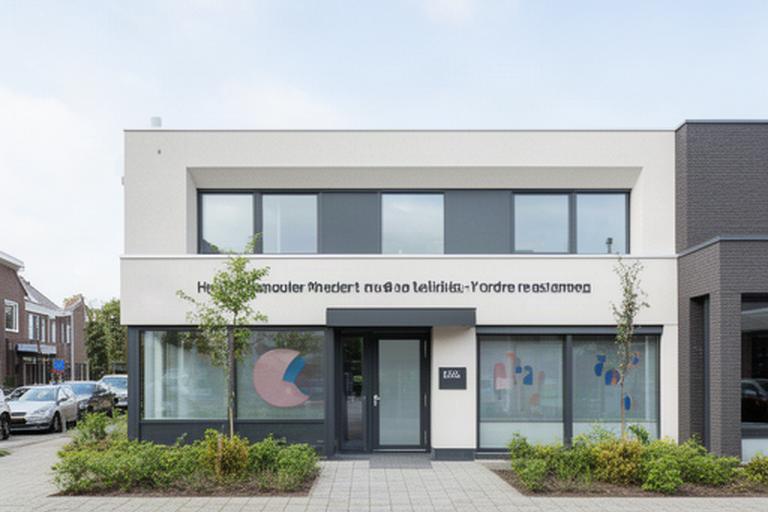 Buitenkant van het kantoor van Westeinder Professionals B.V. aan de Burgemeester Kasteleinweg in Aalsmeer
